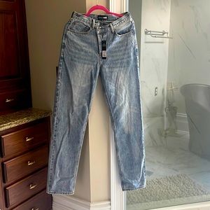 Fashion Nova Tall Crossover Straight Leg Jeans
